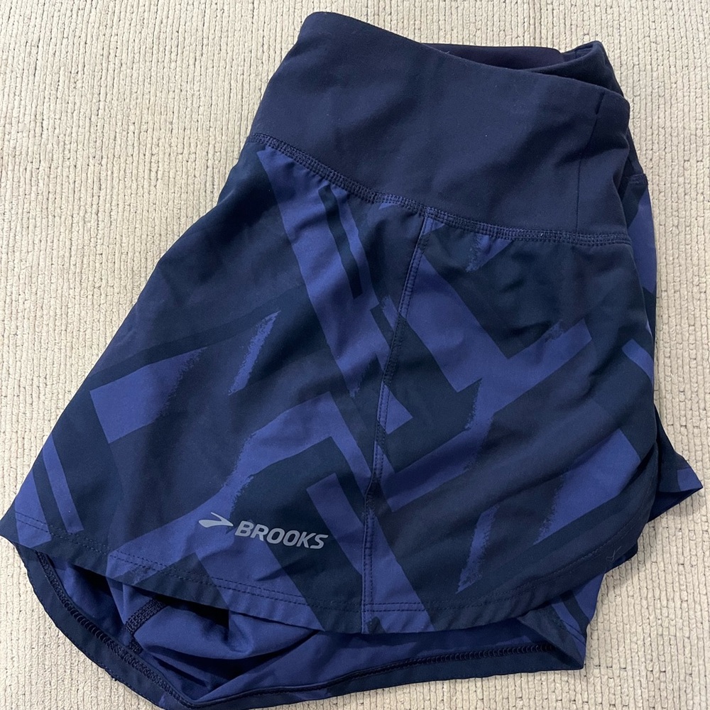Brooks- navy blue shorts-size small 4 inch seam